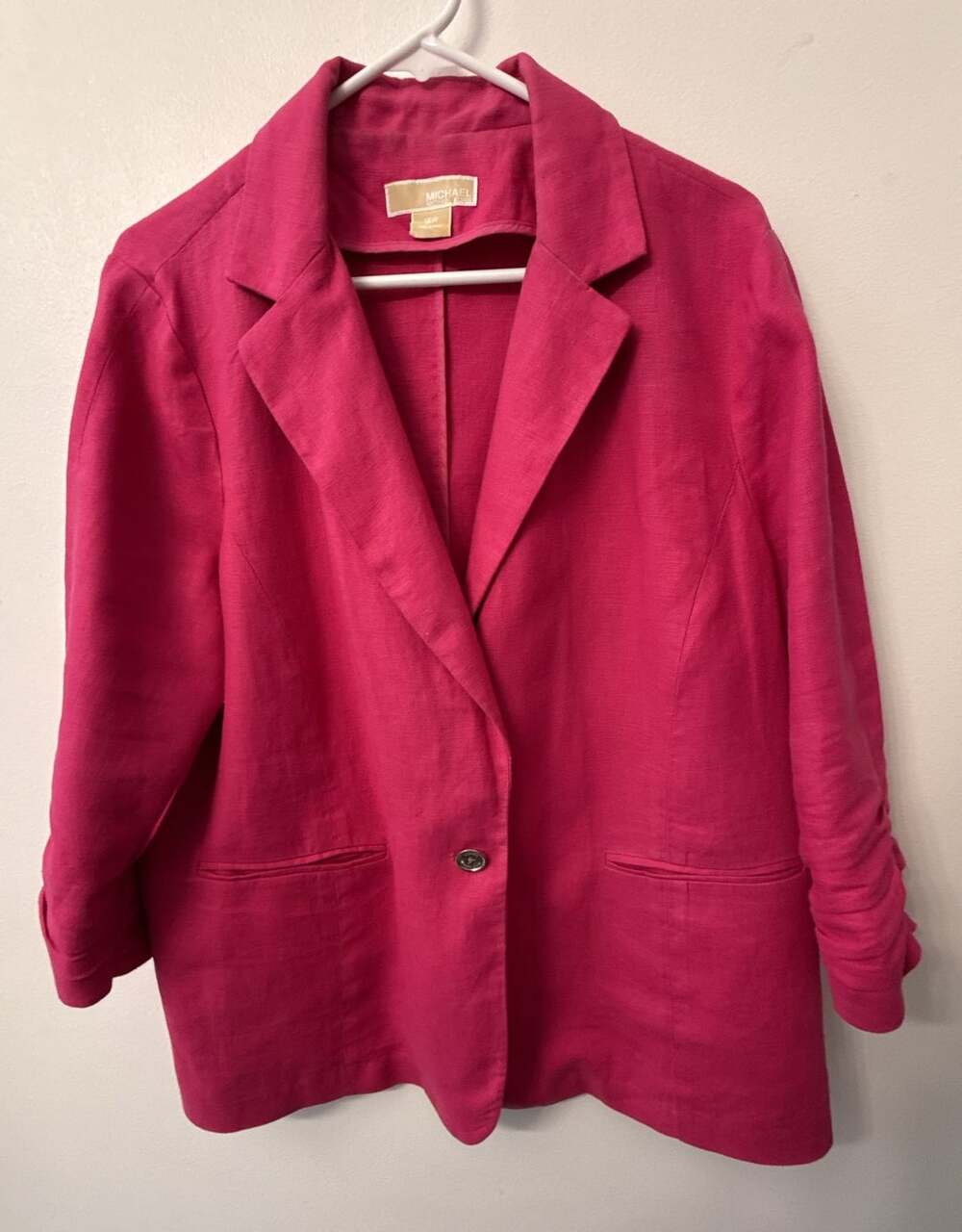 Michael Kors Pink Linen Blazer Jacket 16W